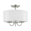 Livex Lighting 3 Light Brushed Nickel Semi-flush Mount - 42987-91