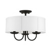 Livex Lighting 3 Light Black Semi-flush Mount - 42989-04