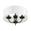 Livex Lighting 3 Light Black Semi-flush Mount - 42989-04