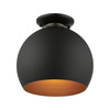 Livex Lighting 1 Light Black Semi-flush Mount - 43390-04