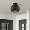 Livex Lighting 1 Light Black Semi-flush Mount - 43390-04