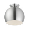 Livex Lighting 1 Light Brushed Aluminum Semi-flush Mount - 43390-66