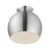 Livex Lighting 1 Light Brushed Aluminum Semi-flush Mount - 43390-66