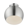 Livex Lighting 1 Light Brushed Aluminum Semi-flush Mount - 43390-66