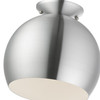 Livex Lighting 1 Light Brushed Aluminum Semi-flush Mount - 43390-66
