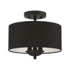 Livex Lighting 3 Light Black Semi-flush Mount - 43441-04