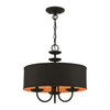 Livex Lighting 3 Light Black Pendant Chandelier - 45123-04