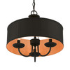 Livex Lighting 3 Light Black Pendant Chandelier - 45123-04