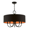 Livex Lighting 5 Light Black Pendant Chandelier - 45615-04