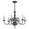 Livex Lighting 6 Lt Scandinavian Gray Chandelier - 5006-76