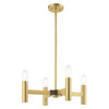 Livex Lighting 4 Lt Satin Brass Mini Chandelier - 51134-12