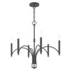 Livex Lighting 6 Lt Scandinavian Gray Chandelier - 51336-76