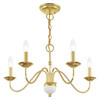 Livex Lighting 5 Lt Polished Brass Chandelier - 52165-02