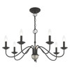 Livex Lighting 7 Lt Black Chandelier - 52167-04