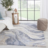 Jaipur Living Orion FRR07 Abstract Blue Power Loomed Area Rugs