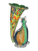 Dale Tiffany Cat Lily Hand Blown Art Glass Accent Table Lamp