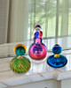 Dale Tiffany 3-piece Apollo Hand Blown Art Glass Perfume Bottle