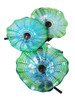 Dale Tiffany Waterfront Hand Blown Art Glass Wall Art Décor - 3 Favrile