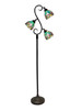 Dale Tiffany Alassio Teal 3-light Tiffany Floor Lamp