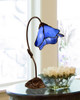 Dale Tiffany Poelking 1-light Blue Lily Tiffany Table Lamp