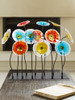 Dale Tiffany 12-piece Flower Garden Handcrafted Art Glass Decor With Stand