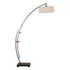 Uttermost Calogero Bronze Arc Floor Lamp