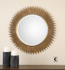 Uttermost Marlo Round Gold Mirror