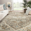 Jaipur Living Flynn SLN07 Medallion Gray Hand Knotted - 12'x15' Rectangle Area Rug