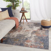 Jaipur Living Hemet RVE01 Abstract Blue Power Loomed Area Rugs