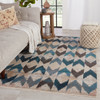 Jaipur Living Zevi SBC06 Chevron Blue Power Loomed Area Rugs