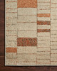 Loloi II Bowery Bow-02 Tangerine / Taupe Power Loomed Area Rugs