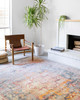 Loloi Clara Cla-01 Sunset / Ivory Power Loomed Area Rugs