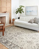 Loloi II Estelle Est-01 Ivory / Stone Power Loomed Area Rugs