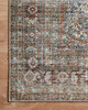 Loloi Jules Jul-05 Lagoon / Brick Power Loomed Area Rugs