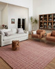 Loloi Polly Pol-03 Berry / Natural Hand Tufted Area Rugs