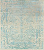 Loloi Pearl Pu-02 Heather Gray / Aqua Hand Knotted Area Rugs