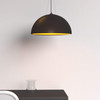 Dainolite 3 Bulb Pendant, Black & Gold Finish - 114-313P-BK-GLD