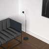 Dainolite 5w Floor Lamp, Satin Black Finish - 123LEDF-BK