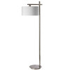 Dainolite 1lt Floor Lamp, Satin Chrome Finish - 131F-SC