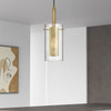 Dainolite 1lt Incandescent Pendant,  Agb W/ Clr Glass - 30961-CM-AGB