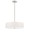 Dainolite 4lt Incandescent Pendant Sc W/ White Shade - 571-204P-SC-WH
