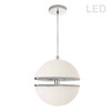 Dainolite 30w Pendant, Pc W/ Wh Glass - AMC-1330LEDP-PC