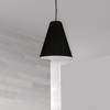 Dainolite 1lt Anaya Medium Pendant,  Mb W/ Bk Shade - ANA-M-MB-797