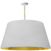 Dainolite 1lt Brynn X-large Pendant, Wht/gld Shade, Agb - BRY-XL-AGB-692