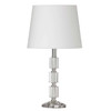 Dainolite 1lt Table Lamp 3crystal Column W/wht Shd - C11T-PC