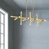 Dainolite 48w Horiz Chandelier, Agb W/ Acrylic Diffuser - FCS-4064HC-AGB