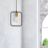 Dainolite 1lt Pendant, Matte Black & Vb Finish - GMT-101P-MB-VB