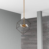 Dainolite 4lt Pendant, Vintage Bronze & Matte Black Finish - KAP-144P-VB-MB