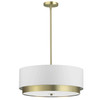 Dainolite 4lt Incand Pend, Agb W/ Wh Shade & Fr Glass Diff - LAR-204LP-AGB