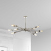 Dainolite 10lt Horizontal Pendant, Burnished Chrome Finish - NEB-3910HP-BC